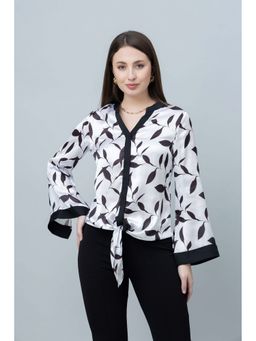 PURYS - Women Tie Knot White Shirt Style Top