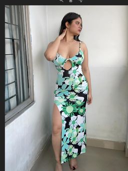 Tandul - Women Multicolor Casual Lycra Blend Sleeveless Bodycon Dress