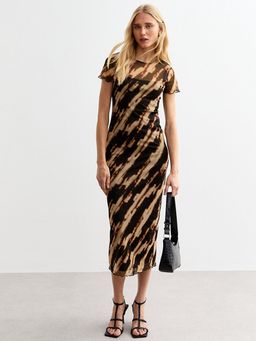 Tandul - Women Brown Casual Bodycon Midi Dress
