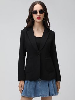 SHOWOFF - Women Black Long Sleeves Blazer