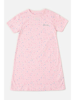 Allen Solly - Girls Pink Printed Casual Dress