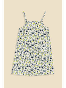 Allen Solly - Girls White Printed Casual Dress