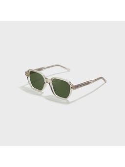SAM AND MARSHALL - Unisex Propionate Green Lens Wayfarer Sunglasses