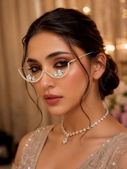 Haute Sauce - Women Propionate Silver Cat-Eye Eyewear Frame (42)