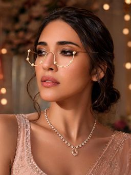 Haute Sauce - Women Propionate Gold Cat-Eye Eyewear Frame (42)