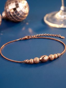 GIVA - 925 Silver Rose Gold Havana Anklet