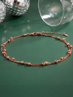 GIVA - 925 Silver Rose Gold Bling Anklet