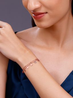 GIVA - 925 Silver Rose Gold Despacito Bracelet
