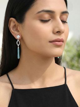 GIVA - 925 Silver Blue Levitating Earrings