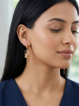 GIVA - 925 Silver Rose Gold Attention Earrings