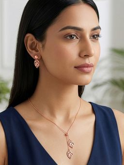 GIVA - 925 Silver Rose Gold Viva La Vida Jewellery Set