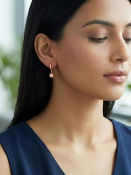 GIVA - 925 Silver Rose Gold Showgirl Huggie Earrings