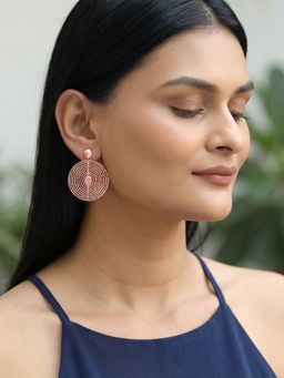 GIVA - 925 Silver Rose Gold Smooth Operator Earrings