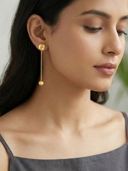 GIVA - 925 Silver Golden Treasure Dangler Earrings