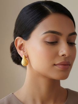 GIVA - 925 Silver Golden Memorial Teardrop Earrings