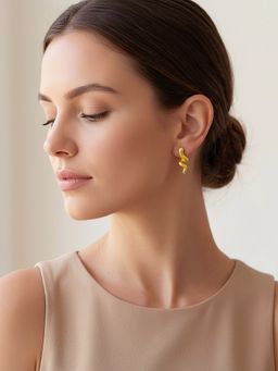 GIVA - 925 Silver Golden Temptation Statement Earrings