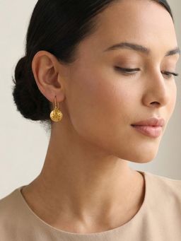 GIVA - 925 Silver Golden Rose Ball Hook Earrings