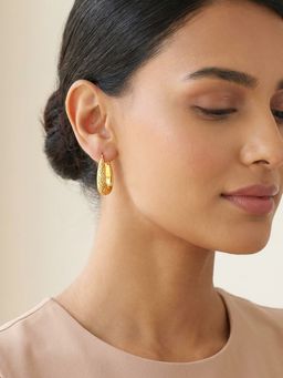 GIVA - 925 Silver Golden Moroccan Hoop Earrings