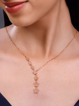 GIVA - 925 Silver Rose Gold Shining Star Necklace