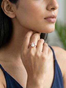 GIVA - 925 Silver White Rose Gold Senorita Ring (12)