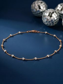 GIVA - 925 Silver Multi-Color Dual Tone Unstoppable Anklet