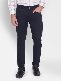 CRIMSOUNE CLUB - Blended Fabric Mens Navy Blue Jeans