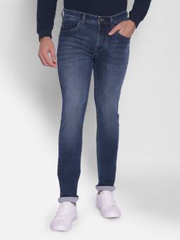 CRIMSOUNE CLUB - Mens Skinny Blue Jeans