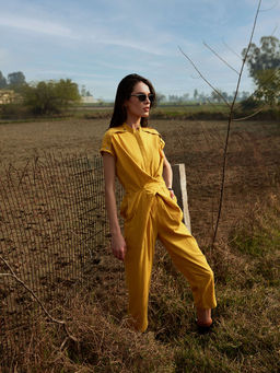 Blue Hour - Sierra Cotton Jumpsuit Mustard
