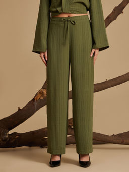 Kazo - Dorit Olive Stripes Pants