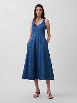 GAP - Women'S Denim Round Neck Dress