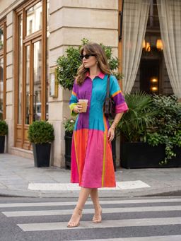 ZUMMER - Women'S Colour Pop Midi Dress