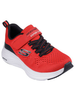 SKECHERS - Boys Vapor Foam Red Velcro Casual Sneakers