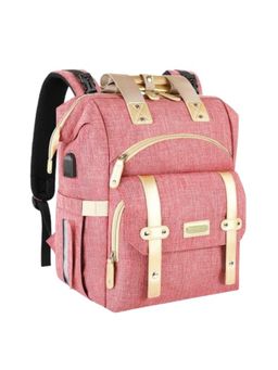 StarAndDaisy - Girls Synthenic Solid/Plain Pink Diaper Bag (18-24 Months)