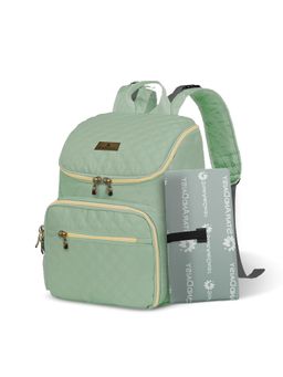 StarAndDaisy - Girls Synthenic Solid/Plain Green Diaper Bag with Changing Sheet (18-24 Months)