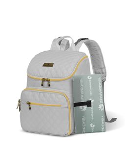 StarAndDaisy - Girls Synthenic Solid/Plain Grey Diaper Bag with Changing Sheet (18-24 Months)