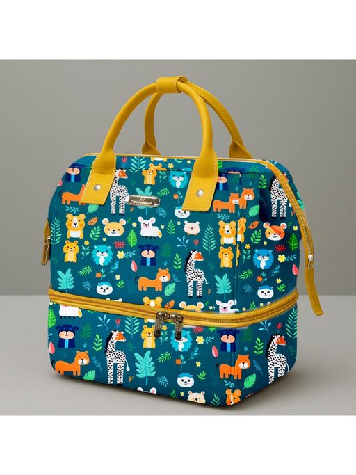 StarAndDaisy Girls Synthenic Printed Green Diaper Bag (18-24 Months)
