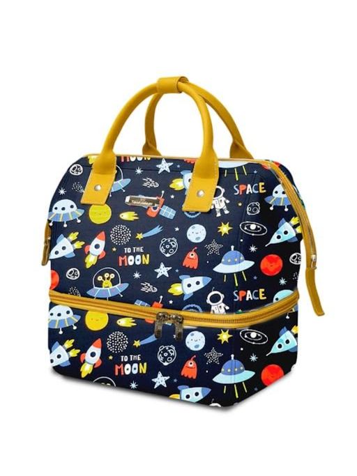 StarAndDaisy Girls Synthenic Printed Blue Diaper Bag (18-24 Months)