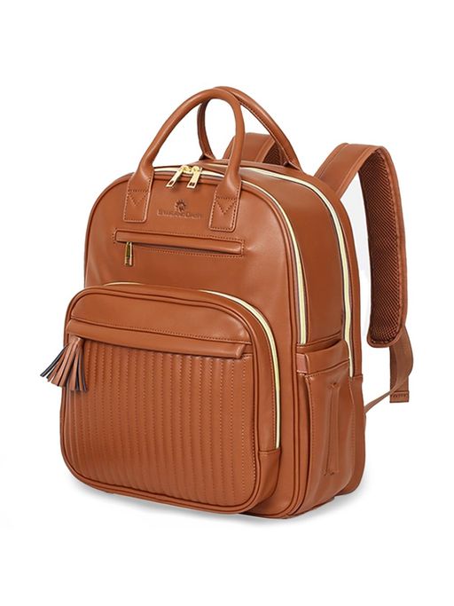 StarAndDaisy Girls Synthenic Solid/Plain Tan Diaper Bag (18-24 Months)