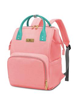 StarAndDaisy - Girls Synthenic Solid/Plain Pink Diaper Bag (18-24 Months)