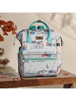 StarAndDaisy - Girls Synthenic Printed White Diaper Bag (18-24 Months)