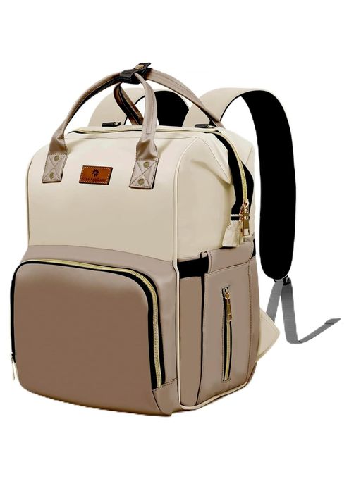 StarAndDaisy Girls Synthenic Solid/Plain Beige Diaper Bag (18-24 Months)