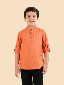 Fabindia - Coral Viscose Blend Short Kurta