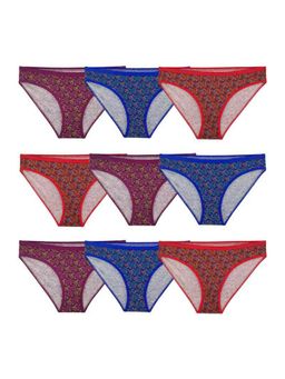 Bodycare - 100% Cotton Teenager Assorted Panties In Pack Of 9 - Multi-Color