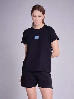 Sweet Dreams - Womens Solid Co-Ord Set Black