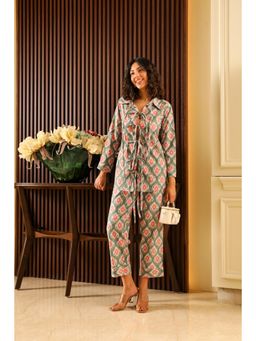 Private Lives - Grey Printed Cotton Co-Ord Set