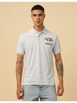 Off Limits - Men Varsity Polo T-shirt - Grey