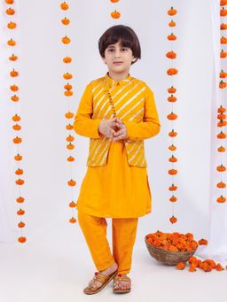 MASTARANG - Boy Mustard Boys Kurta with Pant and Jacket