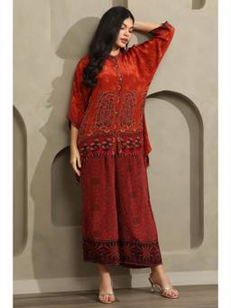 Soch - Rust Floral Printed Co-Ord Set