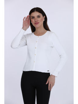 MAYSIXTY - Solid White Full Sleeves T-Shirt