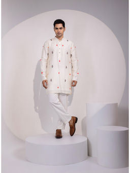 YOSEBA - Ivory Gulzar Embroidered Kurta with Pant